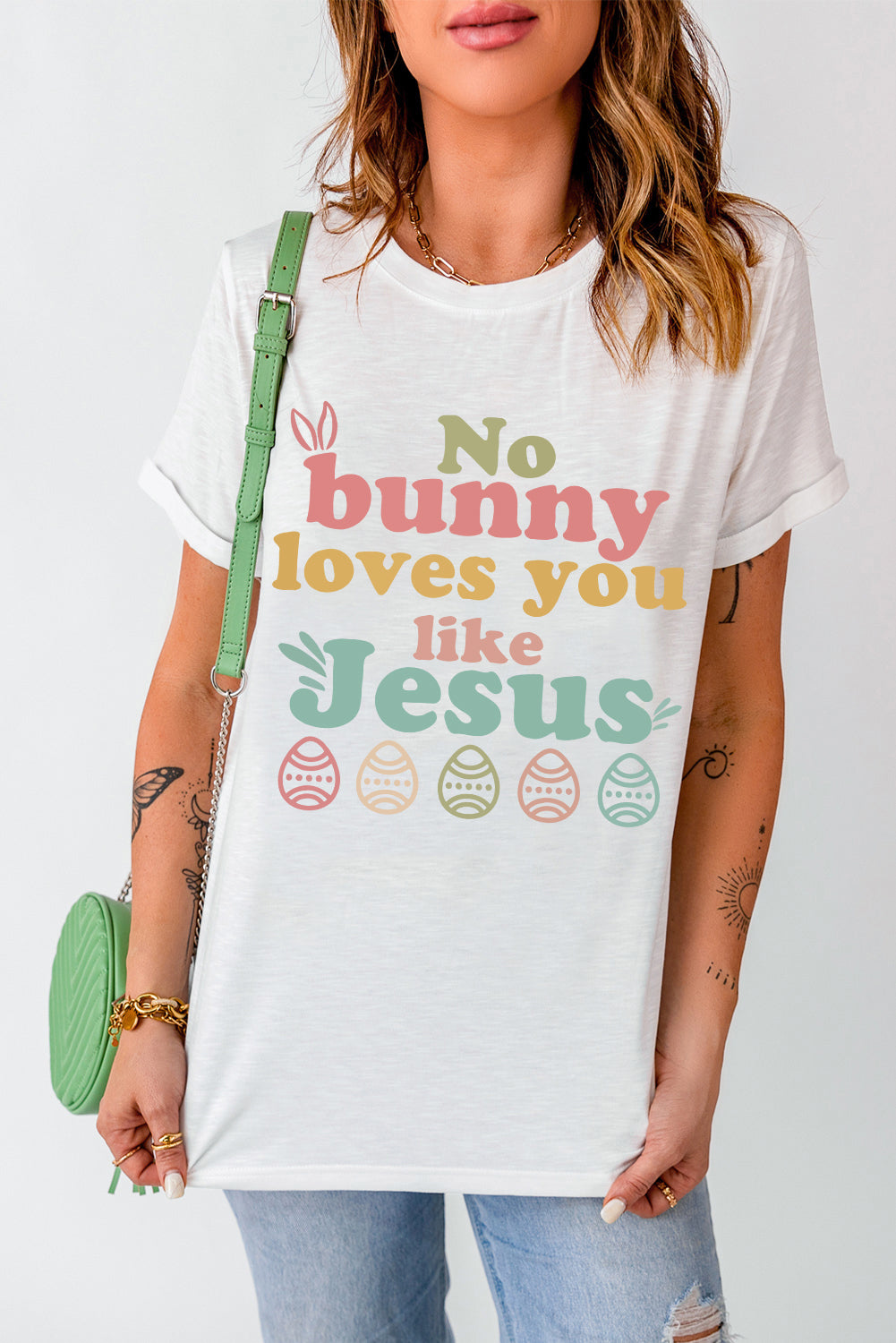 Easter No Bunny Loves You Like Jesus  T-Shirt