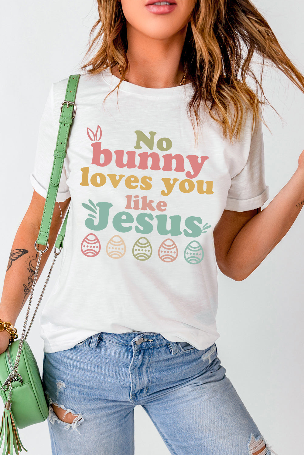 Easter No Bunny Loves You Like Jesus  T-Shirt